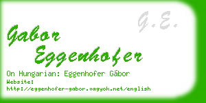 gabor eggenhofer business card